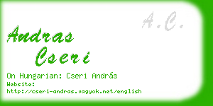 andras cseri business card