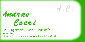 andras cseri business card